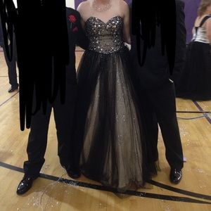 Black and Gold prom dress